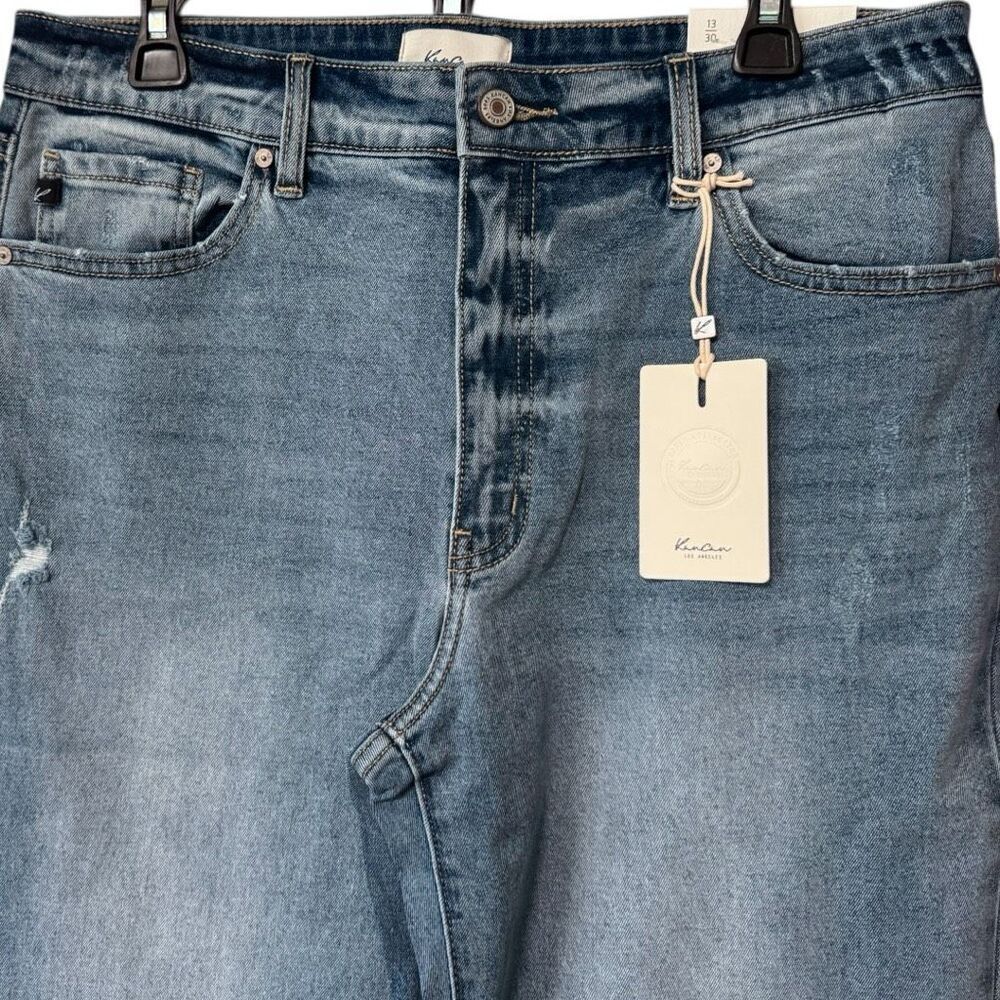 KanCan Light Wash High Rise Slim Wide Leg Jeans Size 13/30 NWT - Picture 13 of 13